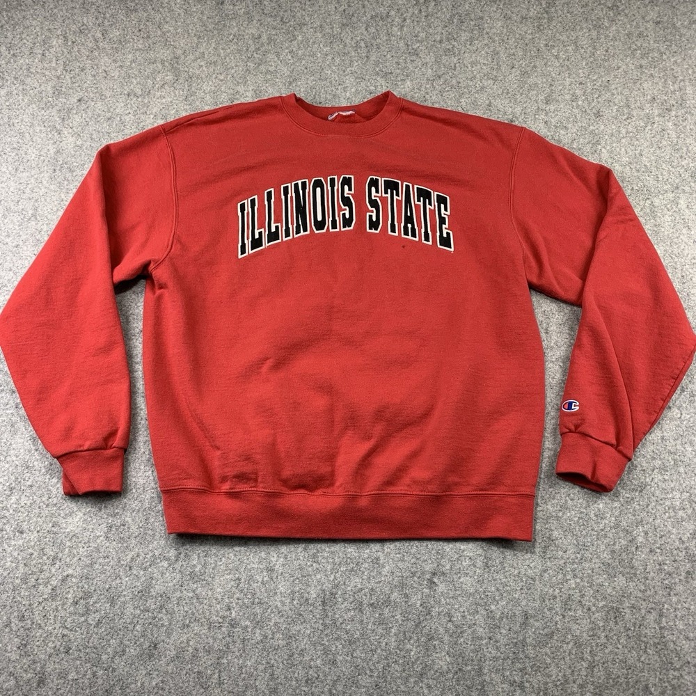 Illinois State Redbirds Sweatshirt Mens 2XL Red Champion Pullover Fleece ISU